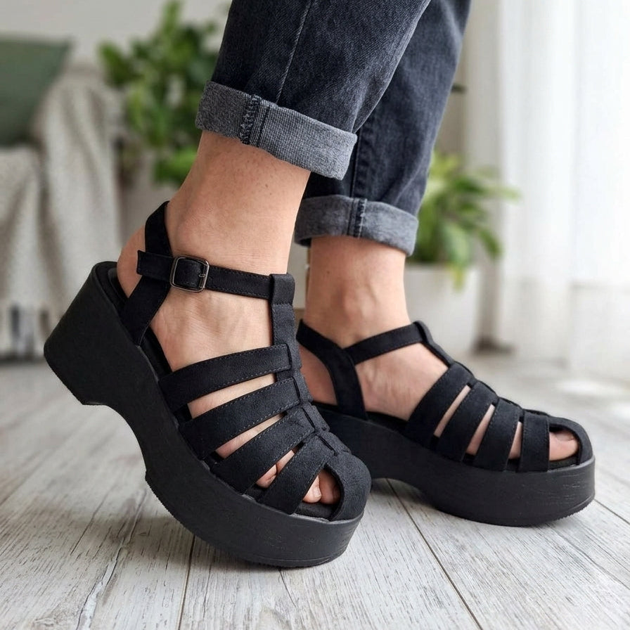 Sandalia Mujer Calada (SL127.N)