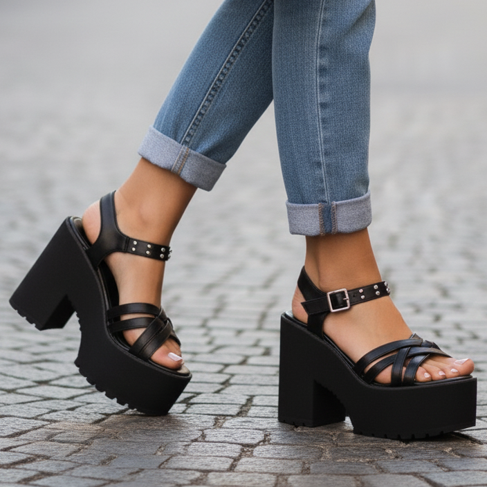 Sandalia de mujer negra (SL51.N)