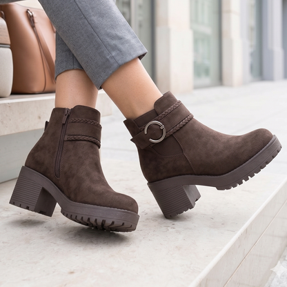 Botin De Mujer taco medio Cafe (BA42.MR)