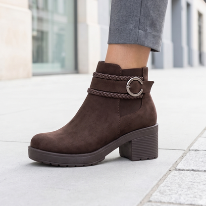 Botin De Mujer taco medio Cafe (BA42.MR)