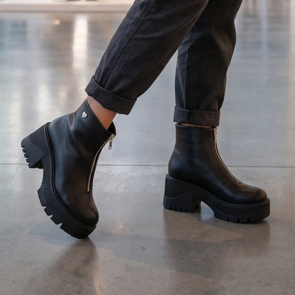 Botin de Mujer negra alto medio (BA117.N)