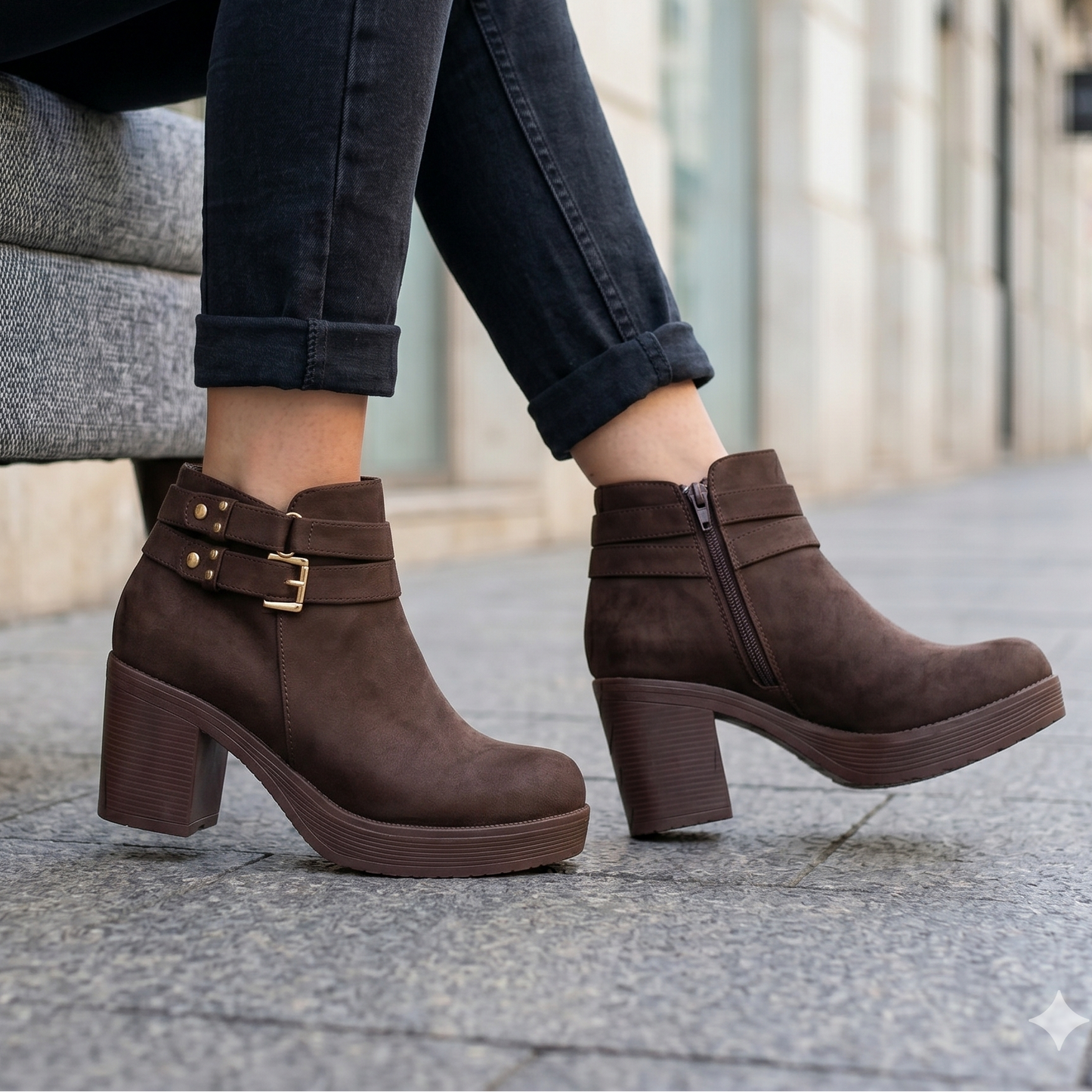 Botin de Mujer Cafe Gamuza (BA112.MR)