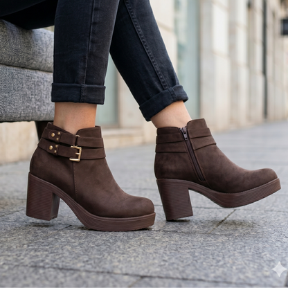 Botin de Mujer Cafe Gamuza (BA112.MR)