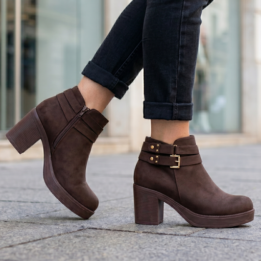 Botin de Mujer Cafe Gamuza (BA112.MR)