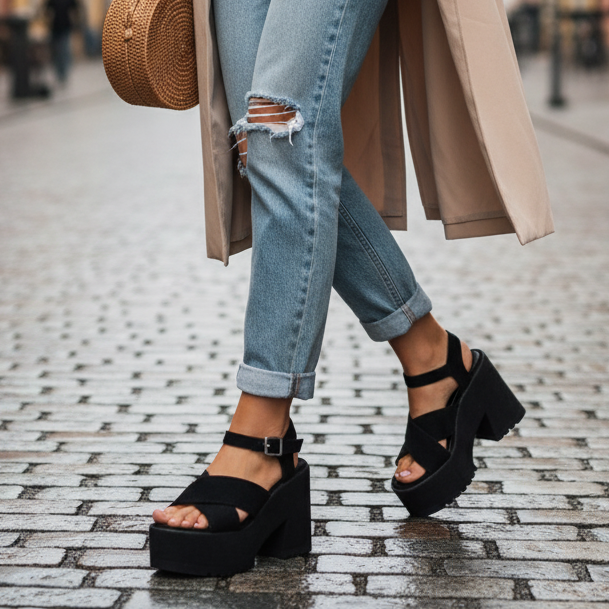 Sandalia de mujer negra (SL54.N)