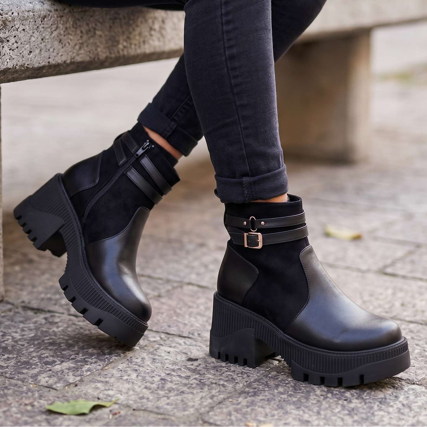 Botin de Mujer negra alto (BA130.N)