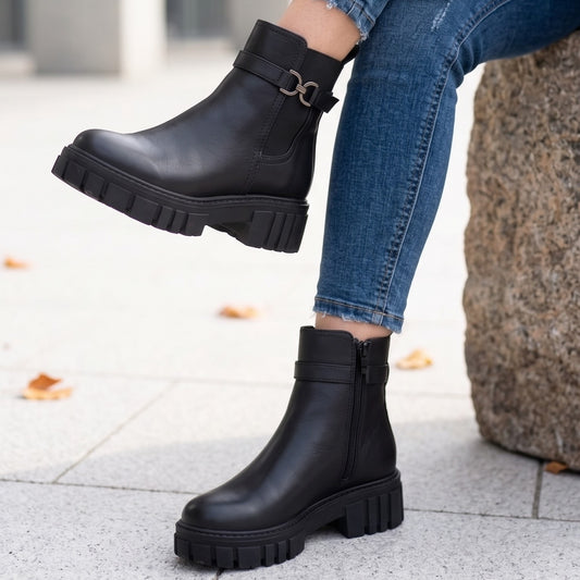 Botines de Mujer Negro Bajos (BA153.E)
