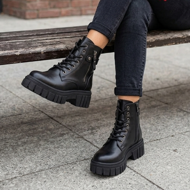 Botin de Mujer Negro Bajo (BA118.N)