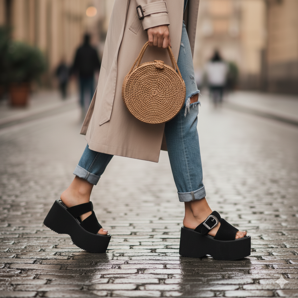 Sandalia de mujer negra (SL52.N)