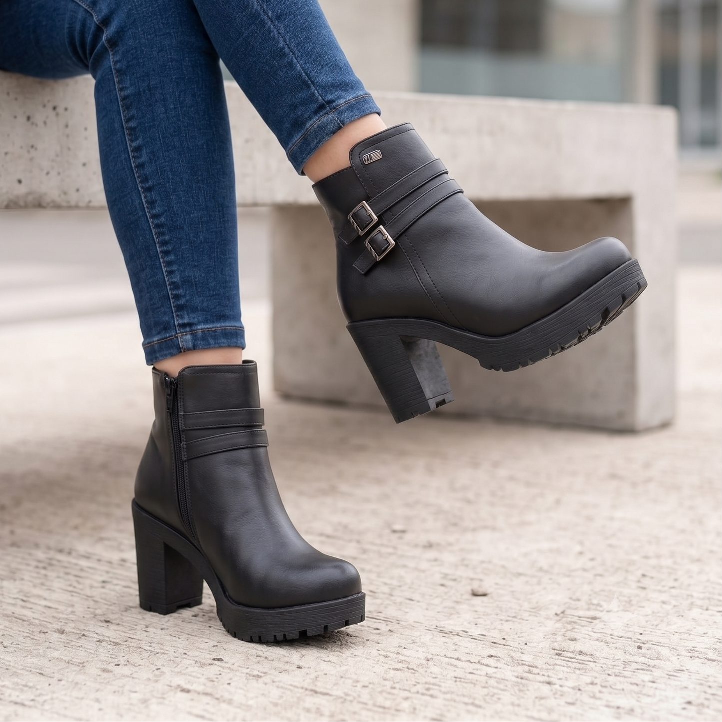 Botin de Mujer Negro Alto (BA155.E)