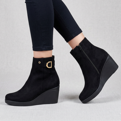 Botin de mujer negro Cuña (BA65.N)