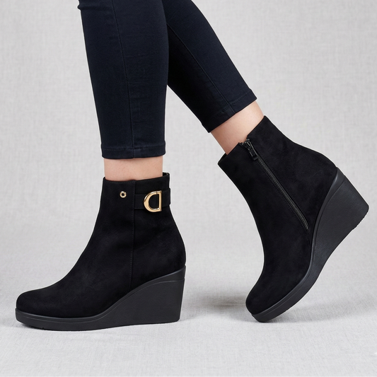 Botin de mujer negro Cuña (BA65.N)