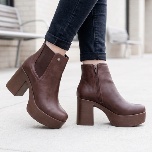 Botin De Mujer Alto Cafe (BA76.MR)