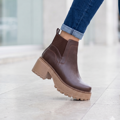 Botin De Mujer Medio Cafe (BA131.EF)