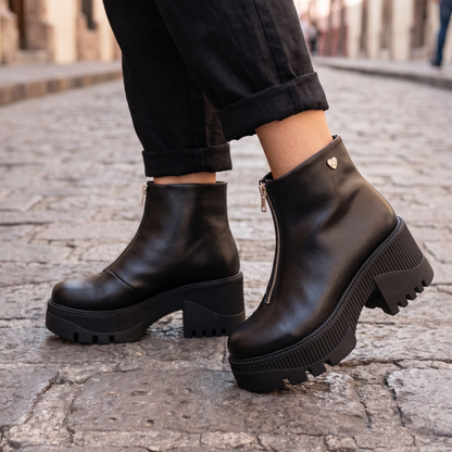 Botin de Mujer negra alto medio (BA117.N)