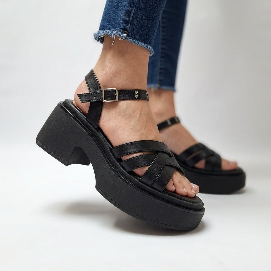 Sandalia Mujer Cruzadas Plataforma (SL150.E)