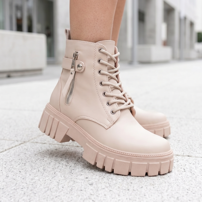 Botin De Mujer Bajo Color Hueso (BA118.u)