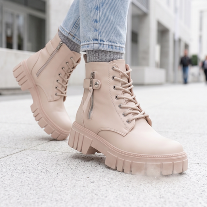 Botin De Mujer Bajo Color Hueso (BA118.u)