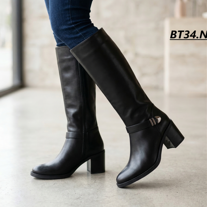 Bota de Mujer Negra Alto Medio (BT34.N)