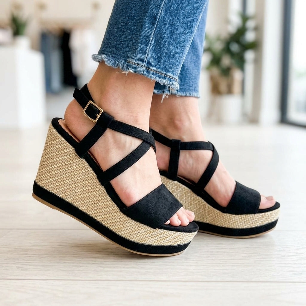 Sandalia Mujer Cuña Altas (SL157.N)