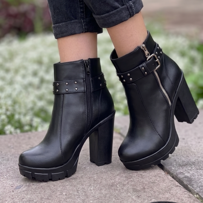 Botin de mujer negro Alto Liviano (BA115.E)