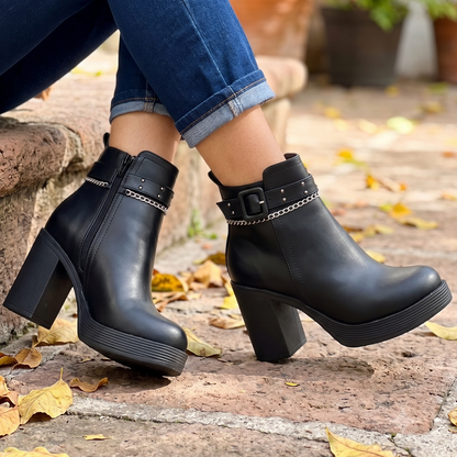 Botin De Mujer Negro Alto (BA142.E)