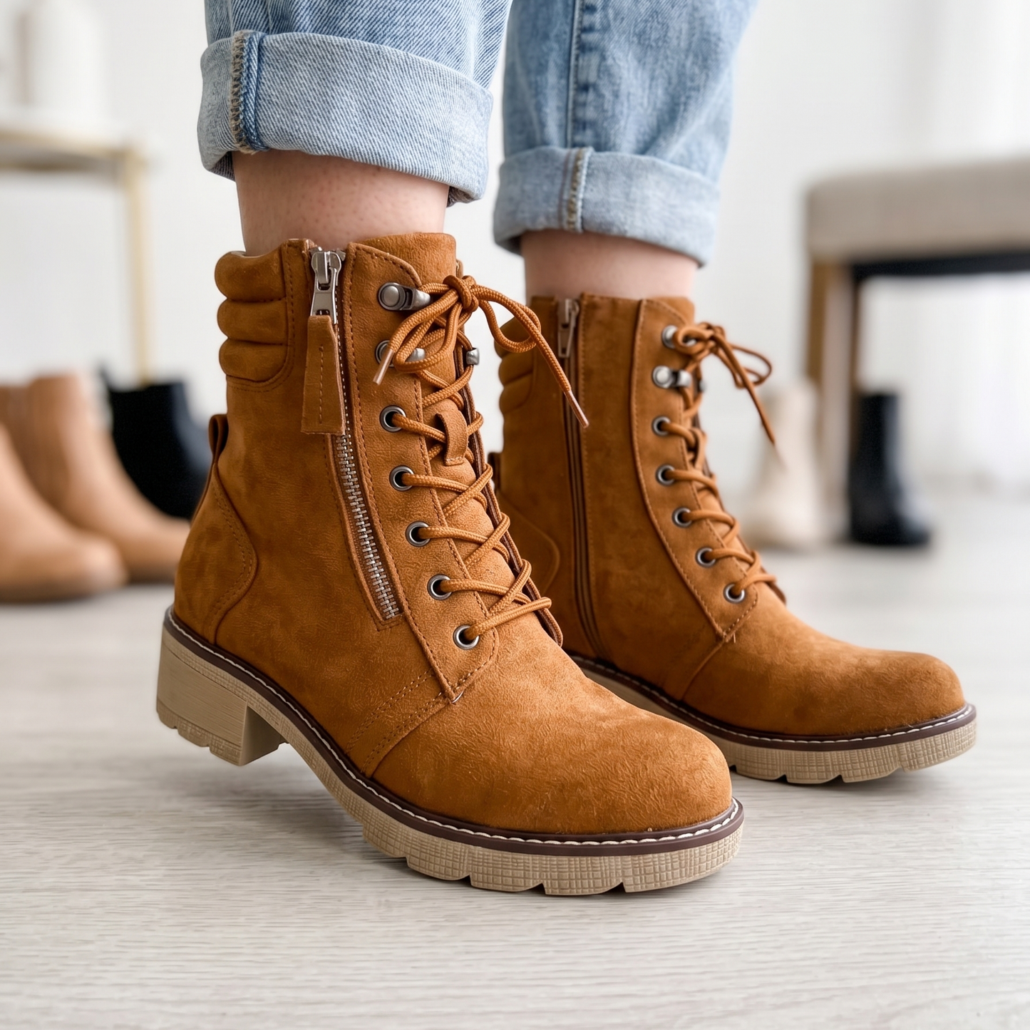 Botin de Mujer Camel Bajo (BA156.CA)
