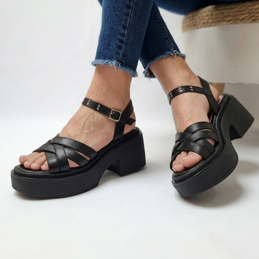 Sandalia Mujer Cruzadas Plataforma (SL150.E)