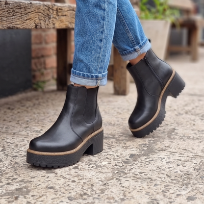 Botines de Mujer Negro Plataforma (BA158.E)