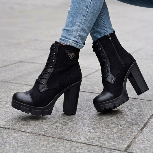 Botin De Mujer negro Alto Liviano (BA121.n)