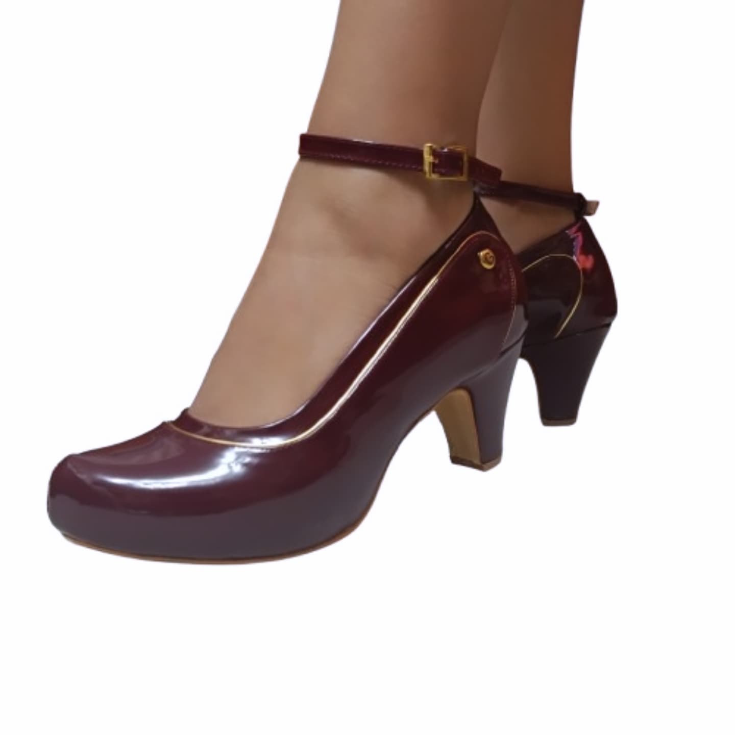 Zapato de mujer Charol vino bajo (H5.V)