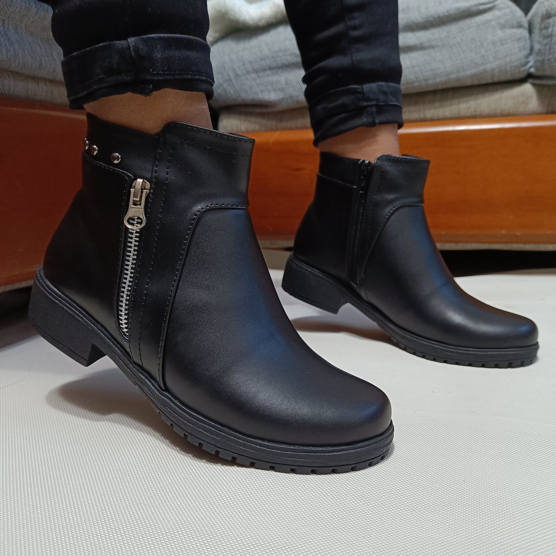 Taco Botines Con Plataforma Falabella Botin Plataforma Botin Negro