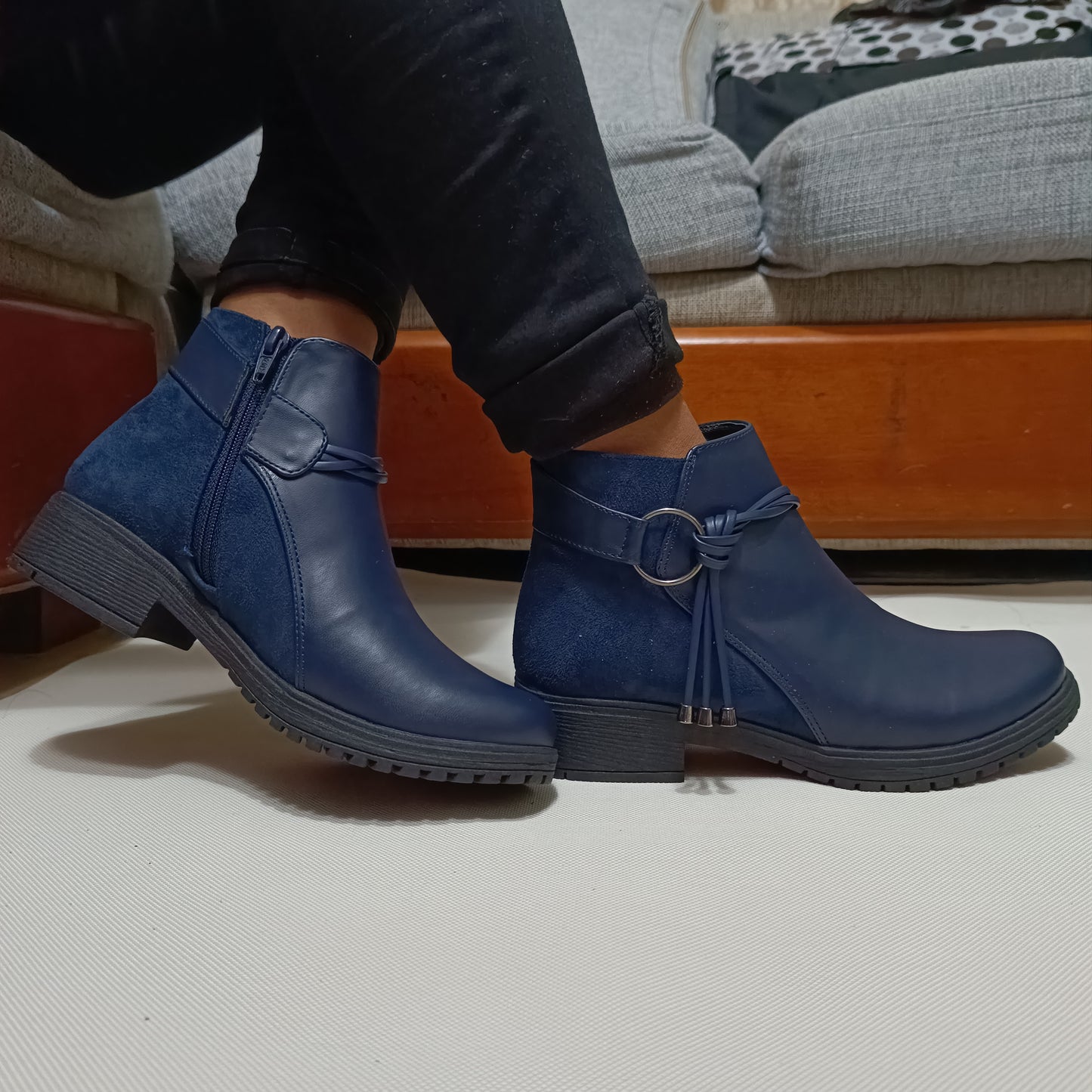 Botin de Mujer Bajo Azul (BB5.Az)