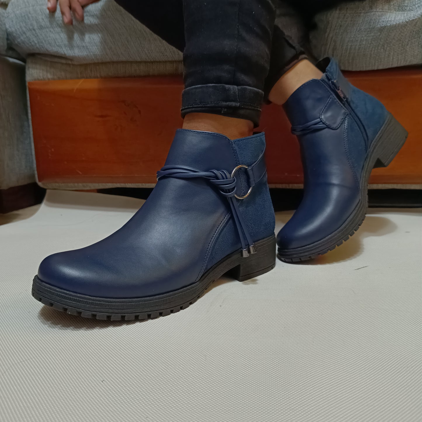 Botin de Mujer Bajo Azul (BB5.Az)