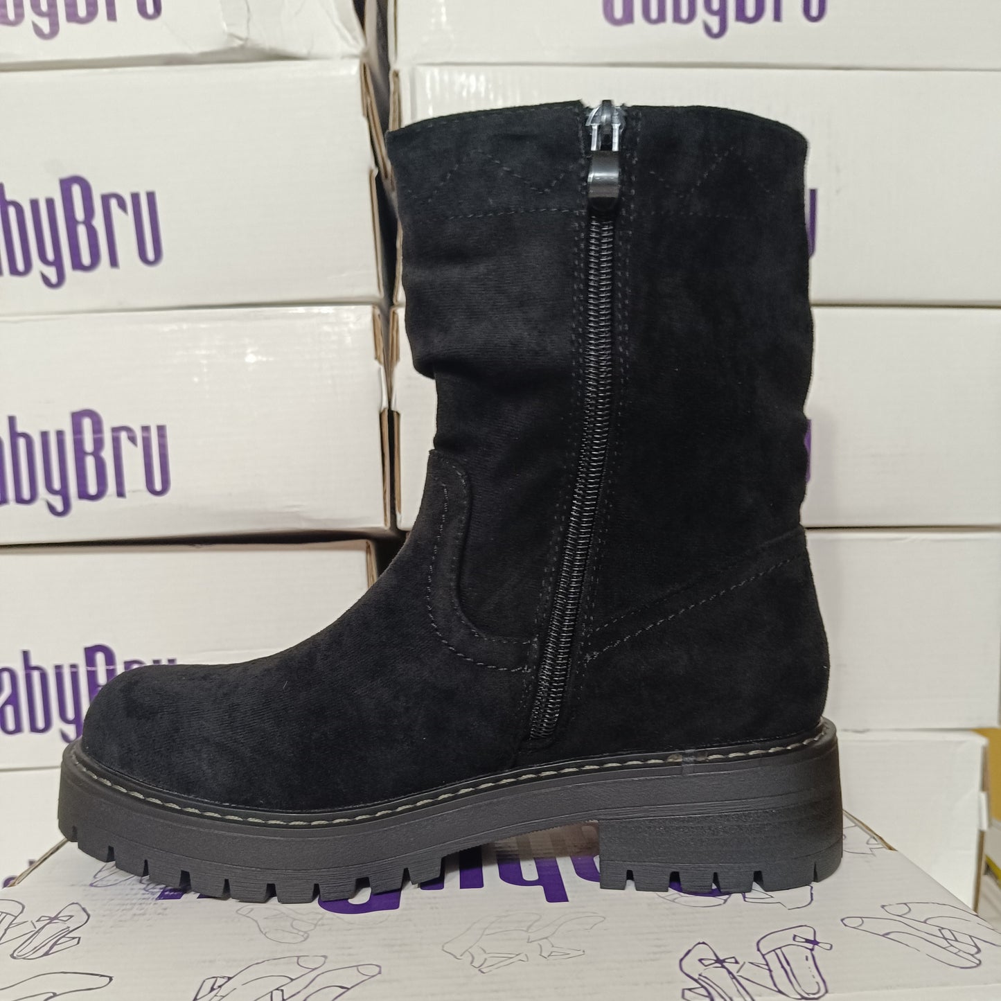 Bota corta de Mujer Negro (BB12.N)