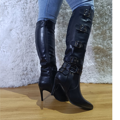 Bota Alta de Mujer Negra (BT17.N)
