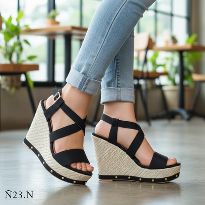 Sandalias de Mujer Cuña Altas (Ñ23.N)
