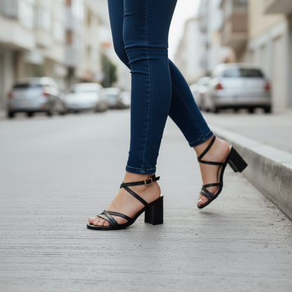 Sandalia de mujer negro (SL100.N)