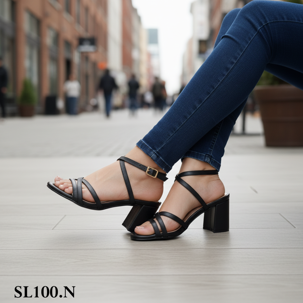 Sandalia de mujer negro (SL100.N)