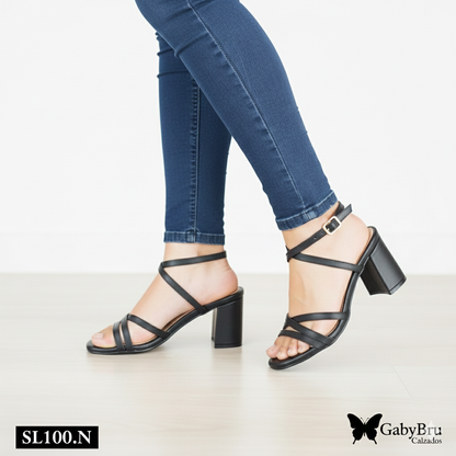 Sandalia de mujer negro (SL100.N)