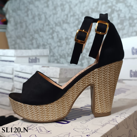 Sandalia Alta Mujer Doblre Correa (SL120.N)