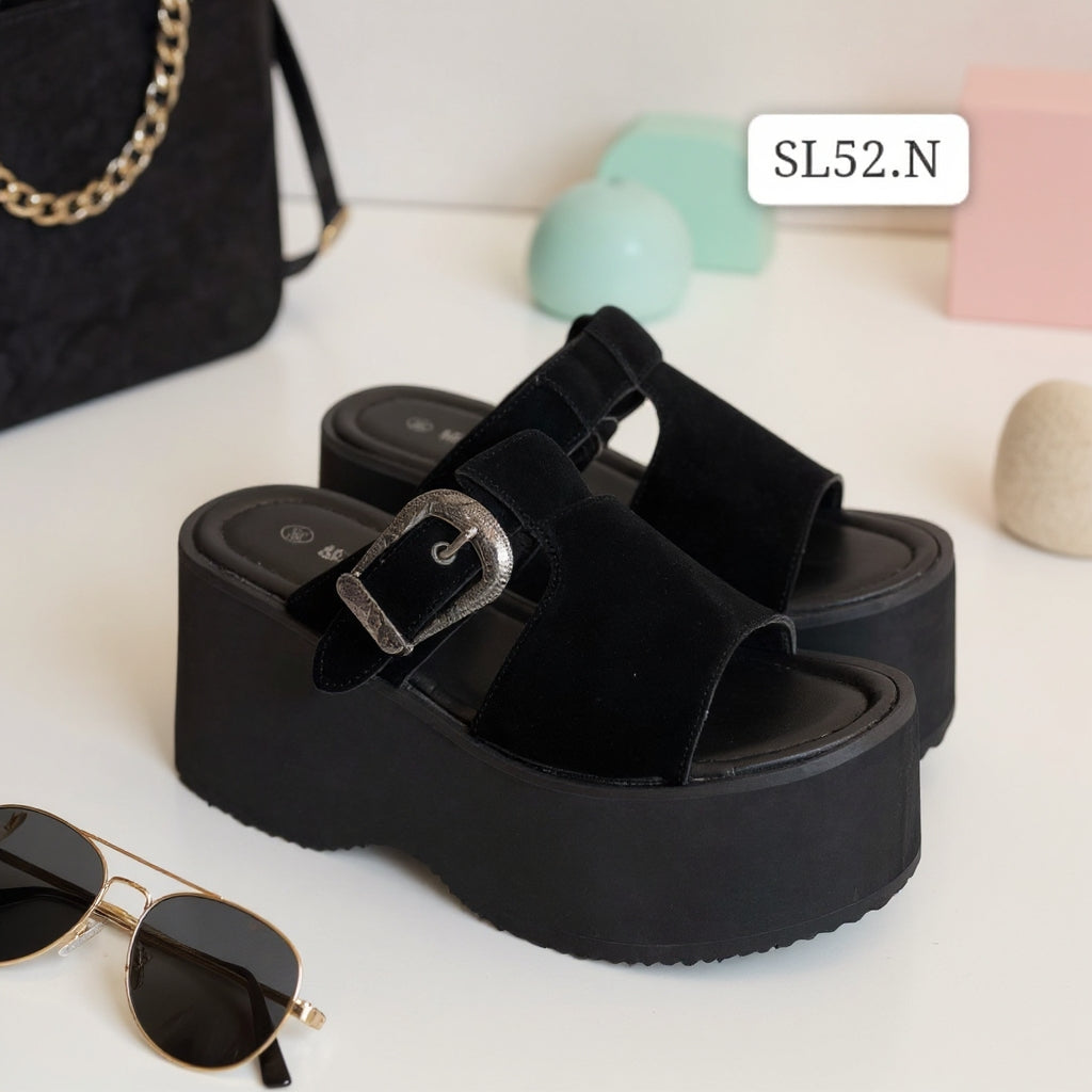Sandalia de mujer negra (SL52.N)