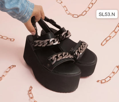 Sandalia de mujer negra (SL53.N)