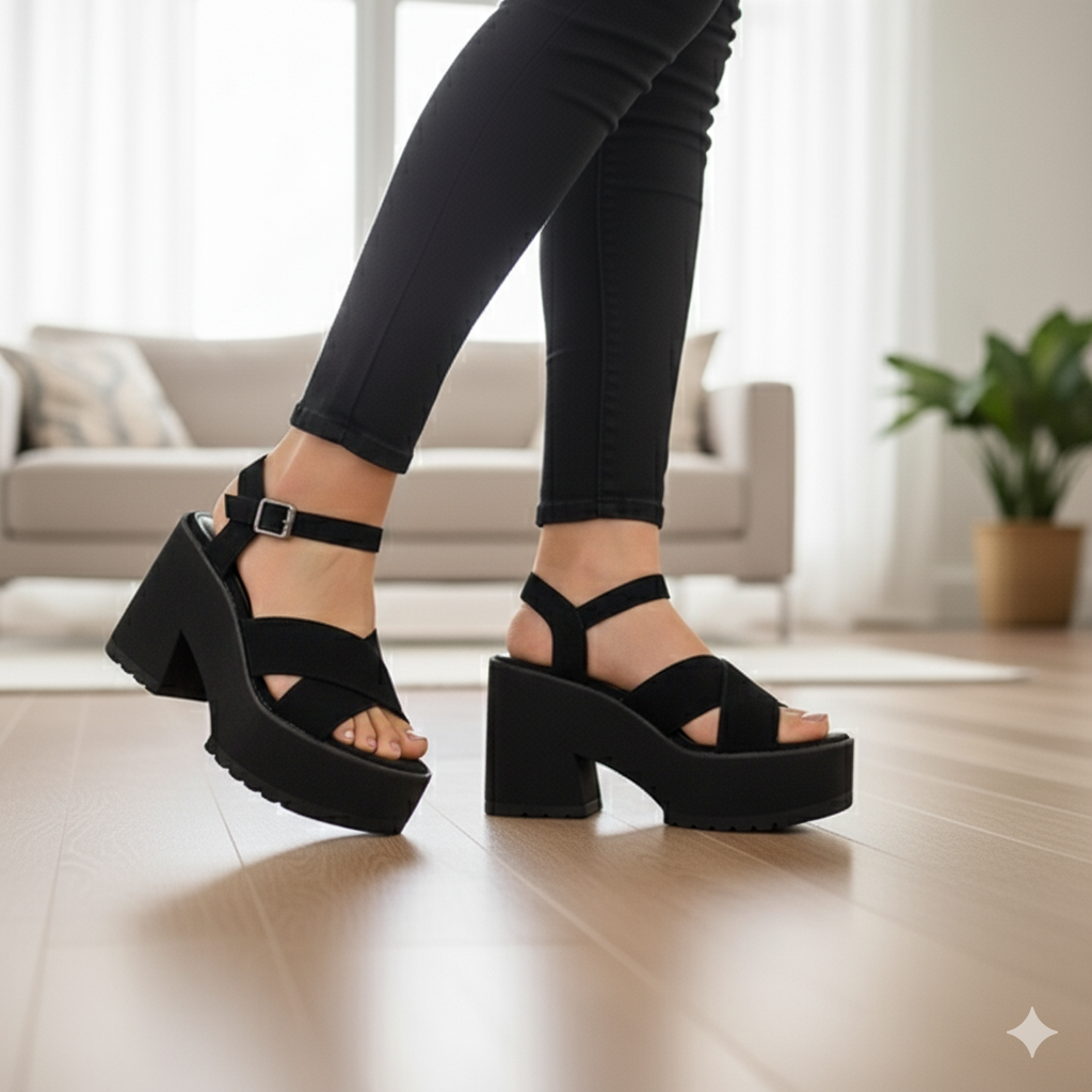 Sandalia de mujer negra (SL54.N)