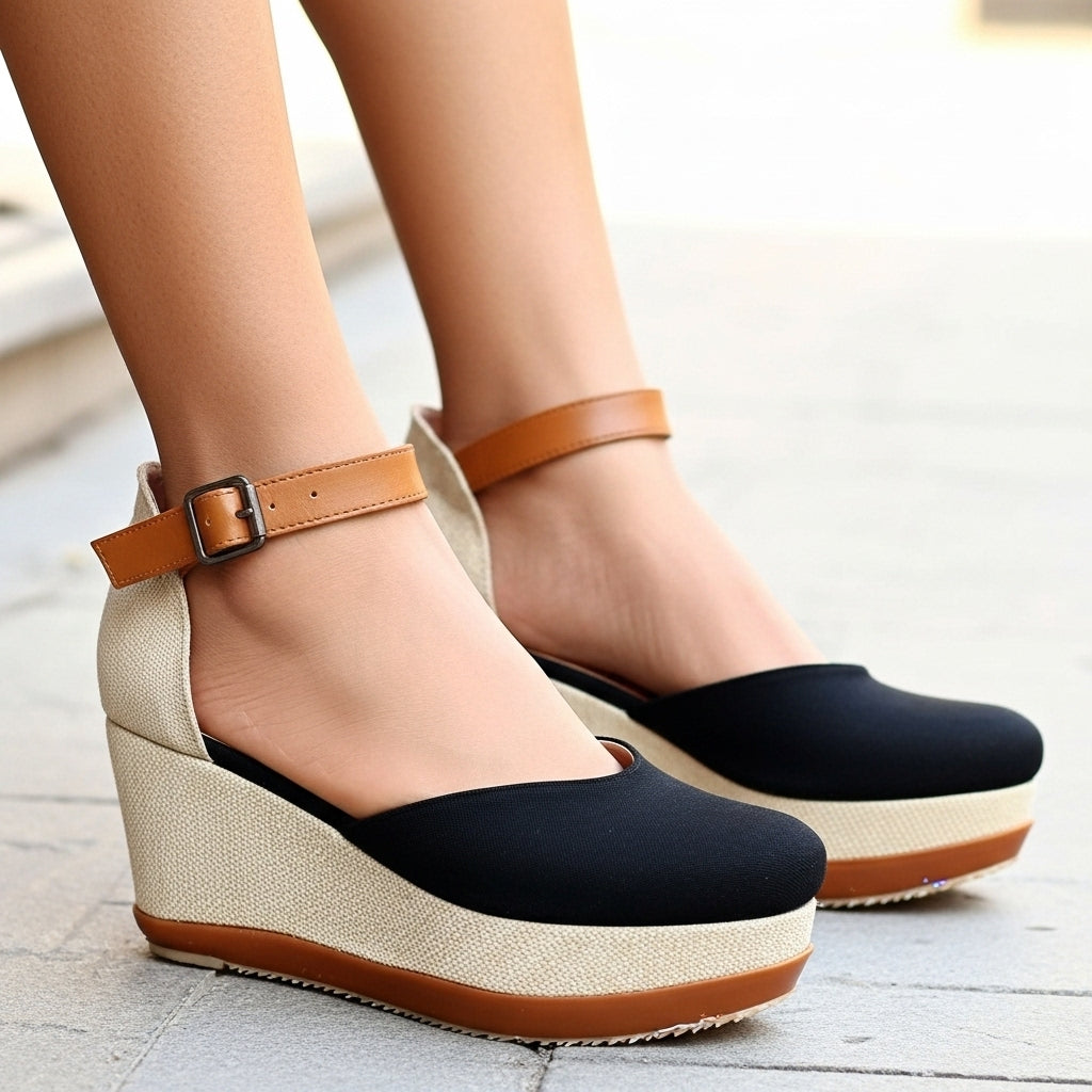 Sandalia negra panchita tobillo (SL81.N)