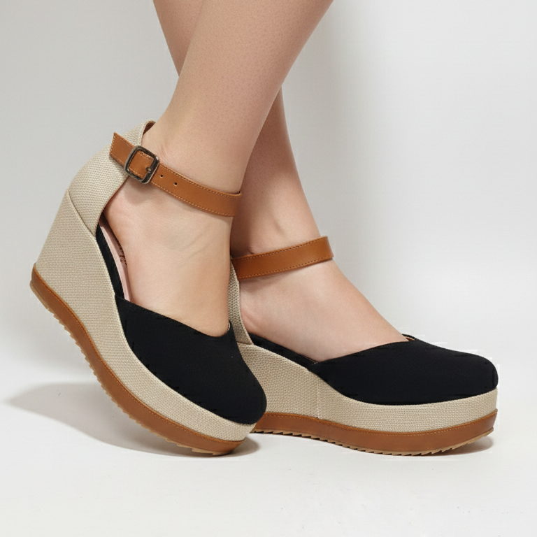 Sandalia negra panchita tobillo (SL81.N)