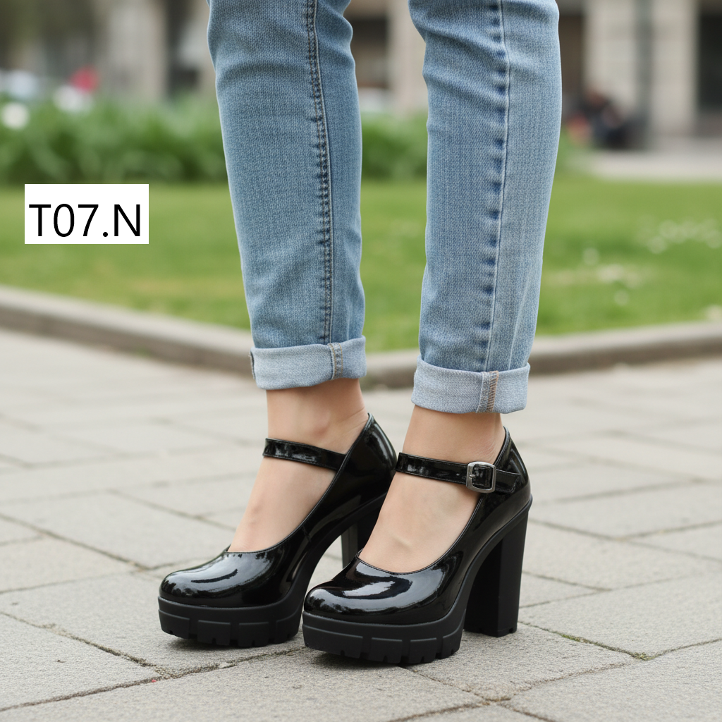 Sandalia Alta Charol Mujer (T07.N)