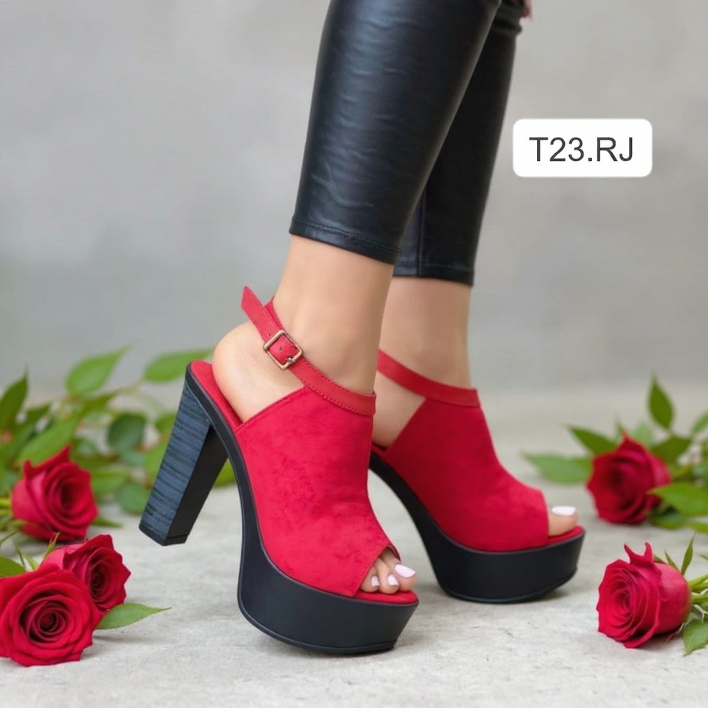 Sandalia de mujer Roja (T23.RJ)