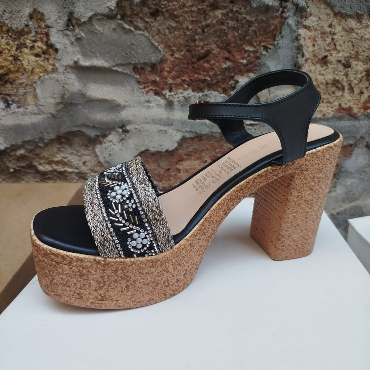 Sandalia de Mujer Alta Negra (SL140.N)