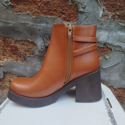 Botin De Mujer Camel (BA108.Ca)